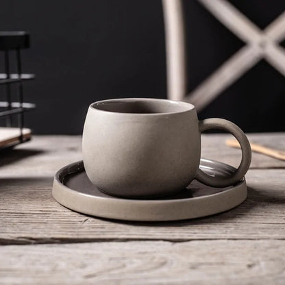 Coffee Mug with Saucer - Ceramic