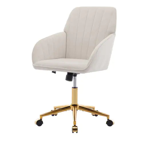 Ergonomic Velvet Swivel Chair for Extended Comfort