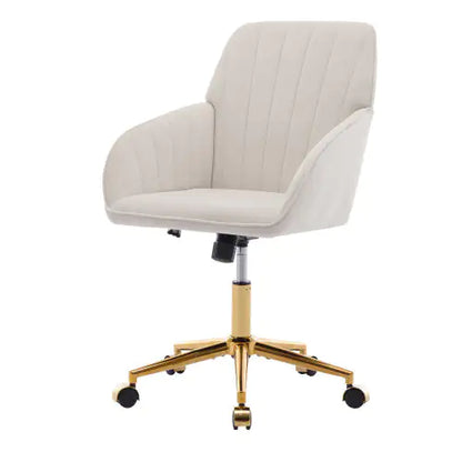 Ergonomic Velvet Swivel Chair for Extended Comfort