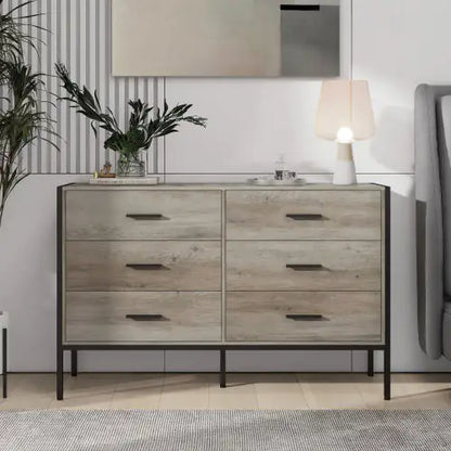 Vintage Rustic Grey Wooden Vanity with Ample Storage