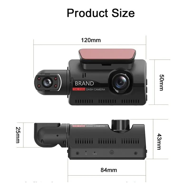 Advanced Dual-Lens 1080P Dashcam with G-Sensor and Night Vision