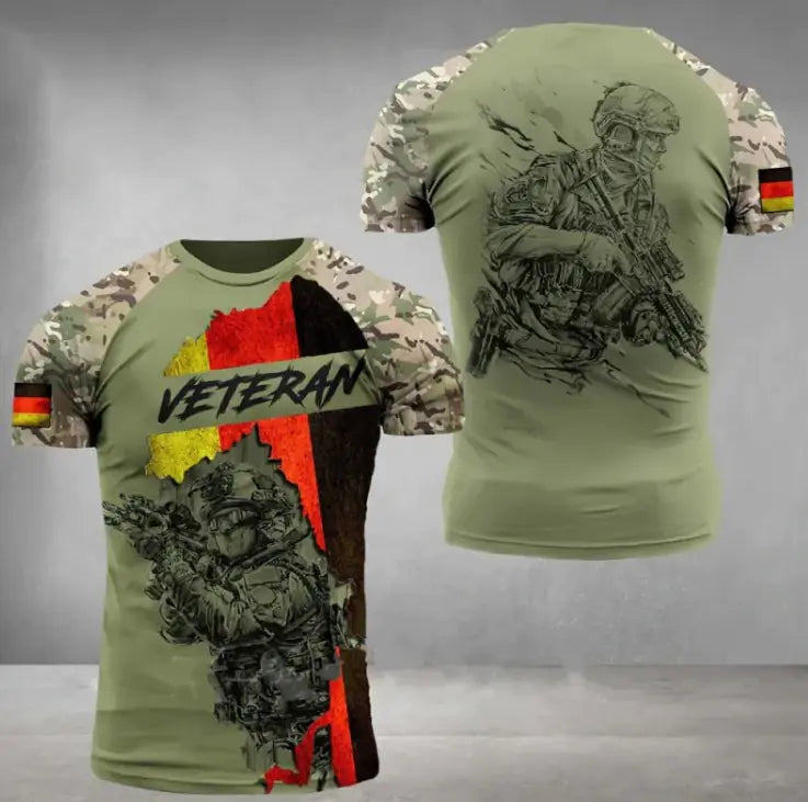 Military Printed 3D T-Shirt