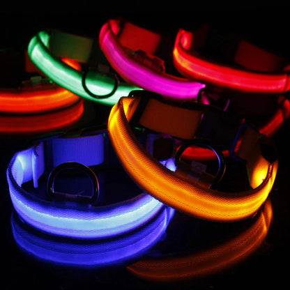 Luminous Safety Pet Collar with Adjustable LED
