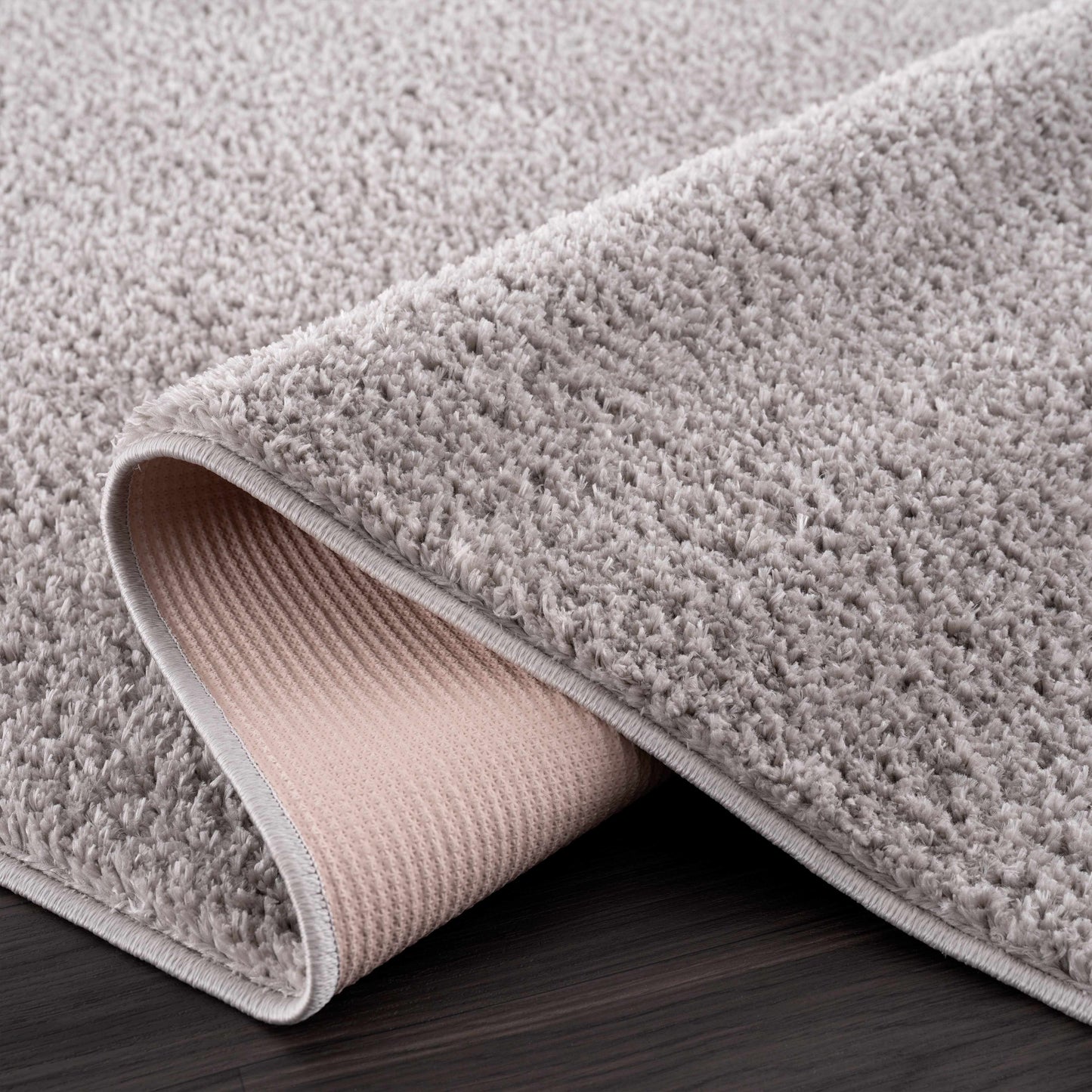 Judy Solid Gray Washable Shag Rug