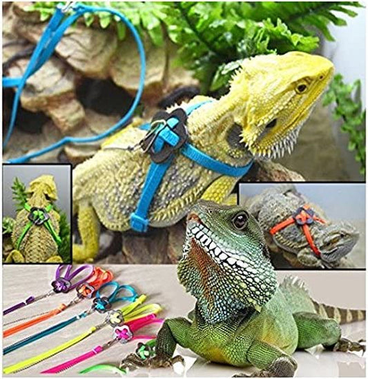 Adjustable Reptile Lizard Harness Leash
