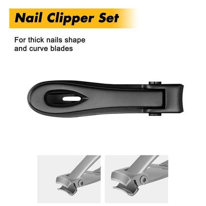 Professional Grade Wide-Jaw Stainless Steel Nail Clippers