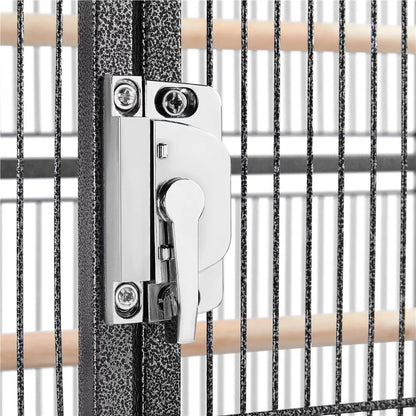 53.7'' H Rolling Bird Cage W/ Stand for Conures Parakeets Cockatiels,Black