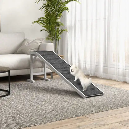 Ramp For Dog Bed, Pet Ramp For Dog With Non-slip Carpet And Top Platform