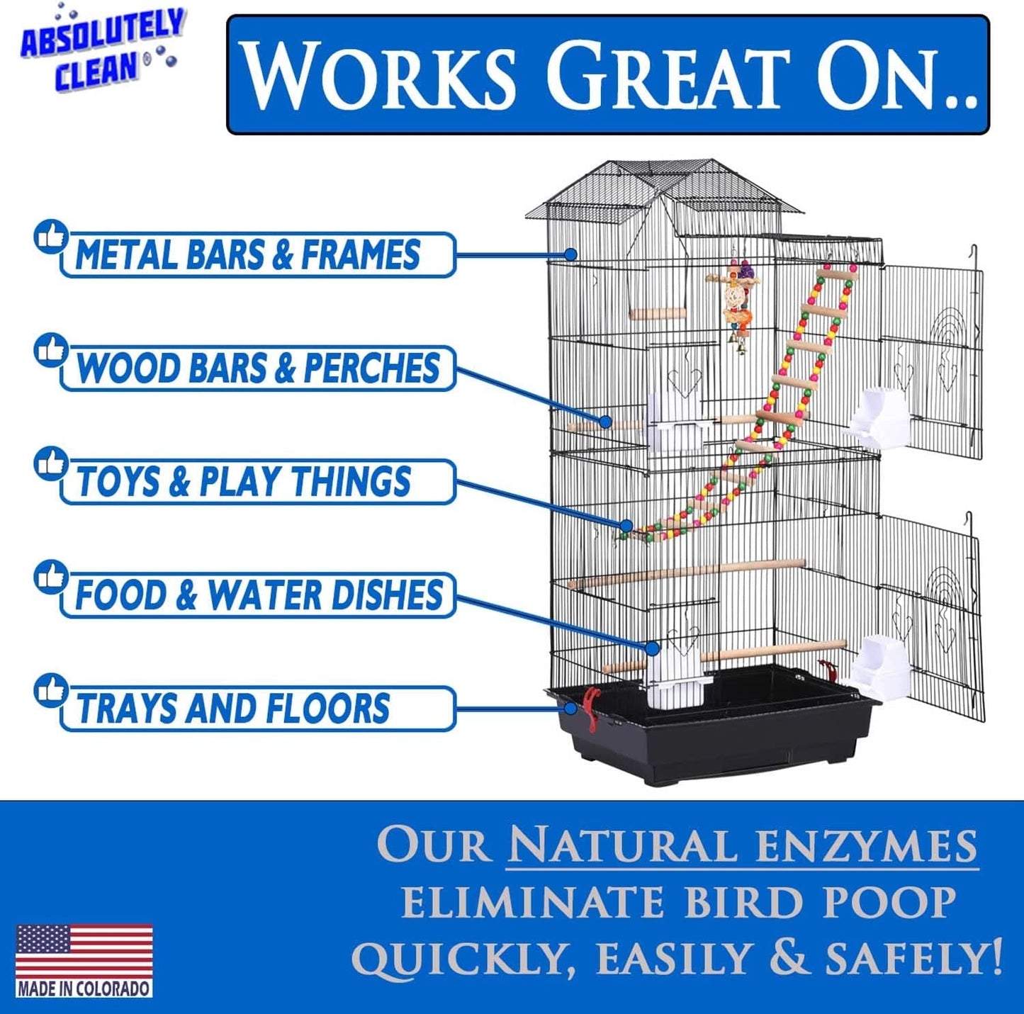 Bird Cage Cleaner and Deodorizer