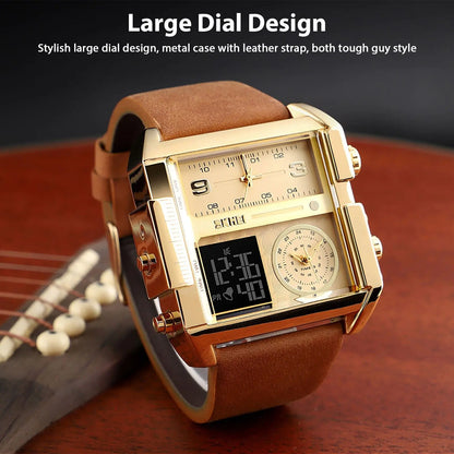 SKMEI Men's Quartz Leather Sports Watch