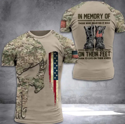 Military Printed 3D T-Shirt
