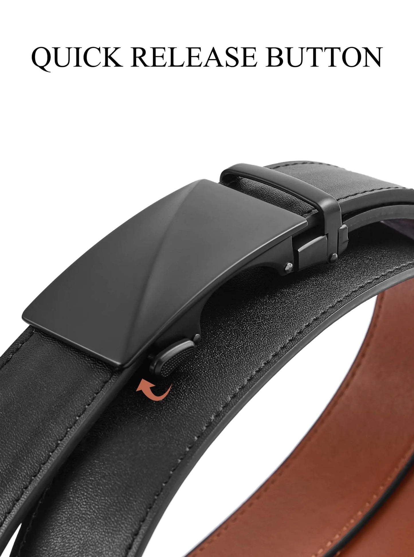 Gent's Ratchet Leather Belt 1 3/8''