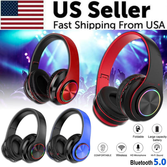 BassBoost Wireless Foldable Headphones