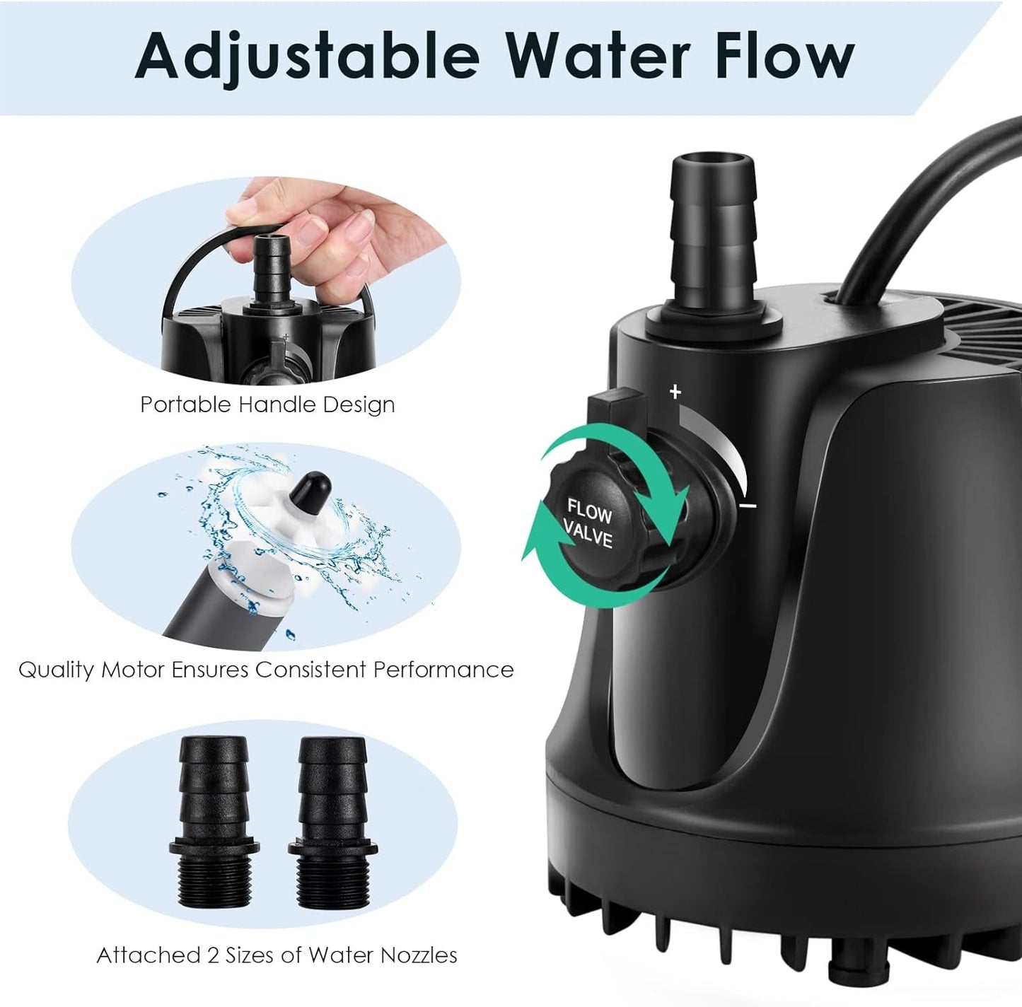 Aquarium Water Pump with Adjustable Switch