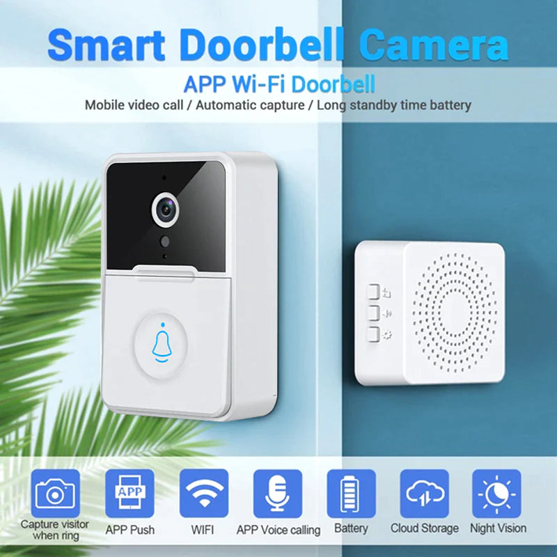 ElegantView HD 1080P Smart WiFi Doorbell with Night Vision and Intercom