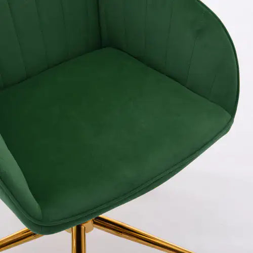 Ergonomic Velvet Swivel Chair with Lumbar Support