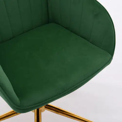 Ergonomic Velvet Swivel Chair with Lumbar Support