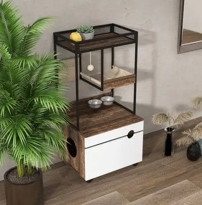 Cat Litter Box Enclosures With Cat Tree Tower