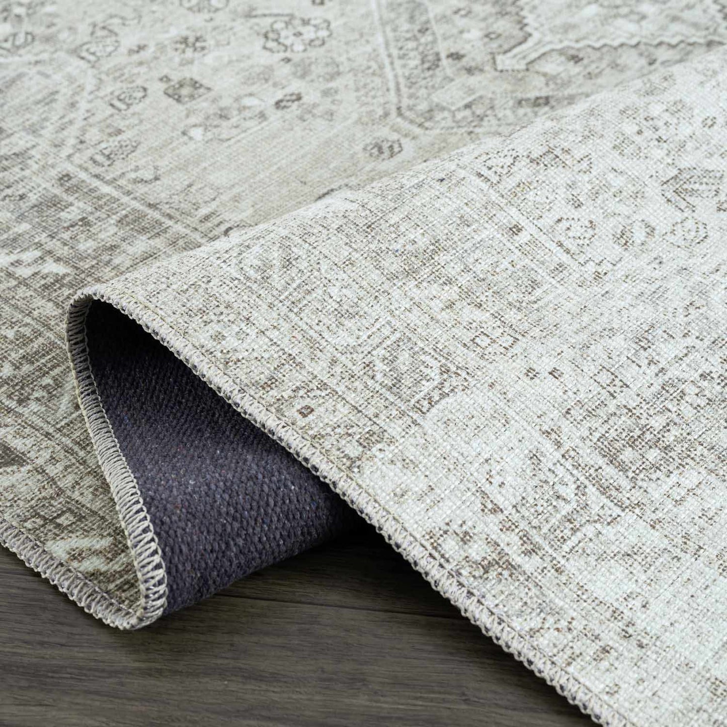 Barny Sage Flat Pile Washable Rug