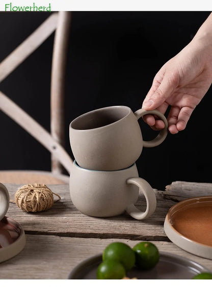 Coffee Mug with Saucer - Ceramic