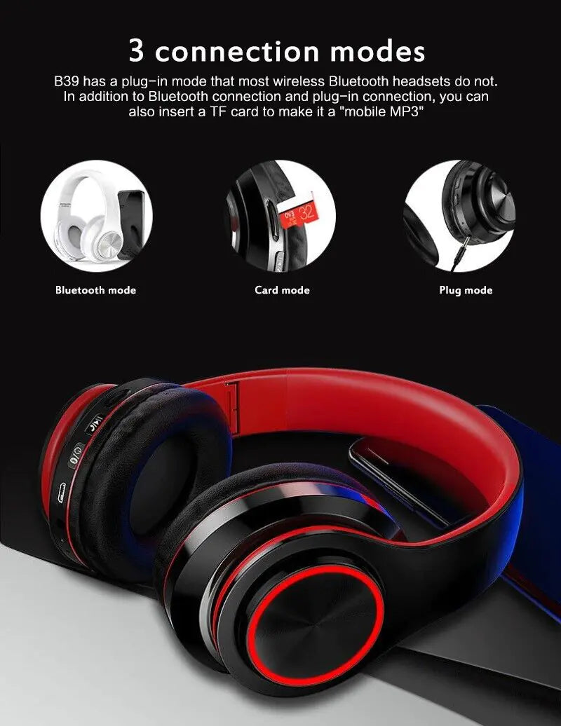 BassBoost Wireless Foldable Headphones