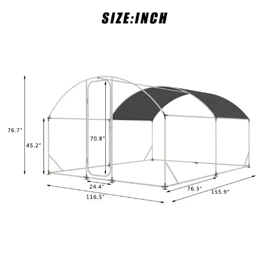 Spacious Metal Chicken Habitat with Weatherproof Cover