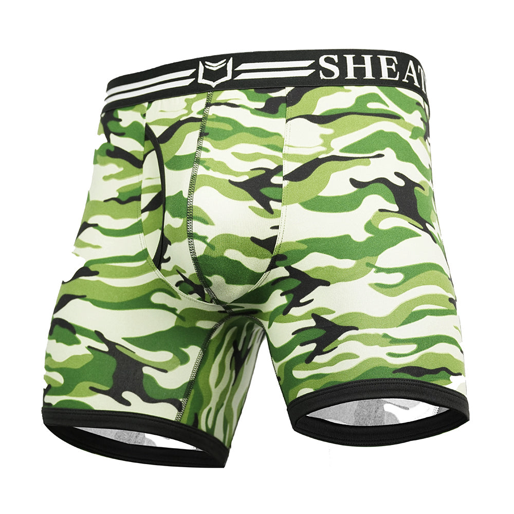 SHEATH 4.0 Polyester Camo Men's Dual Pouch Boxer Brief