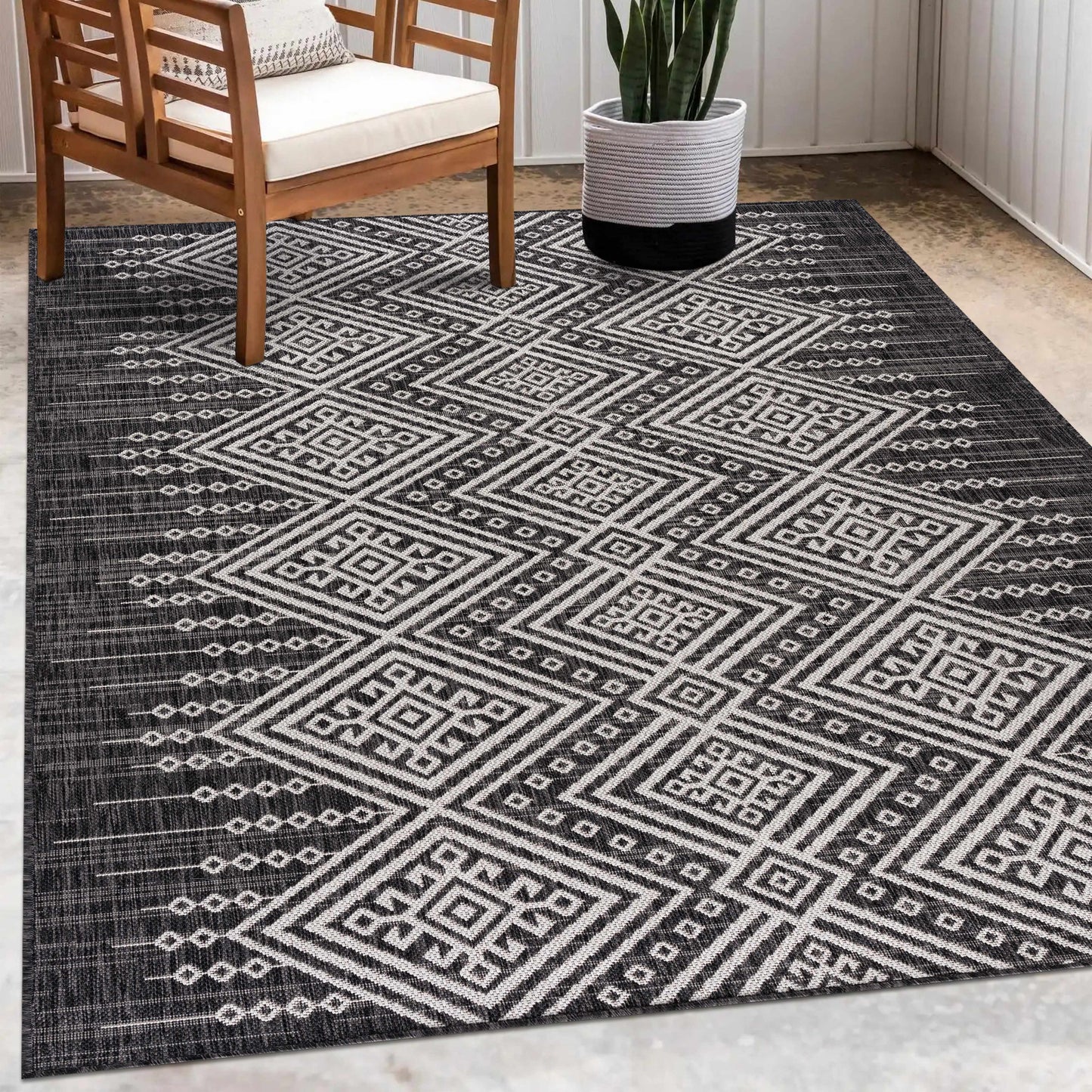 Frankville Black&White All Over Performance Rug