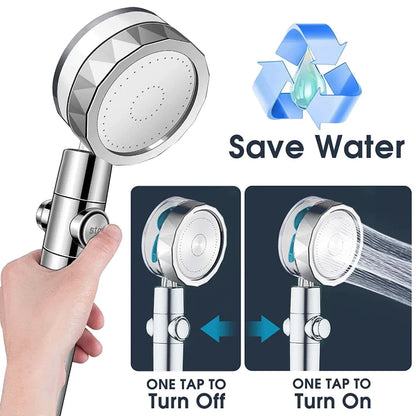 TurboSpin 360° High Pressure Shower Head