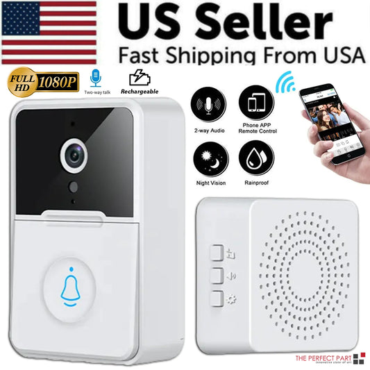 ElegantView HD 1080P Smart WiFi Doorbell with Night Vision and Intercom