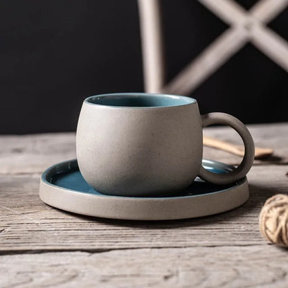 Coffee Mug with Saucer - Ceramic