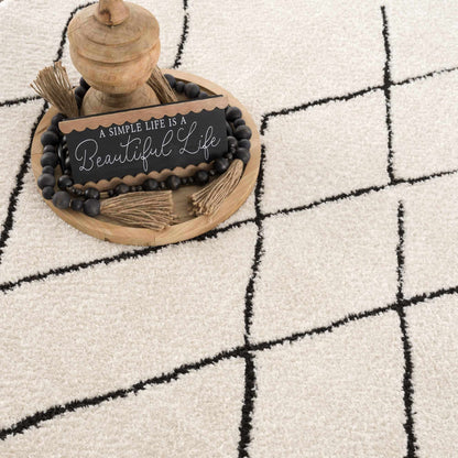 Keone Black & White Thick Rug