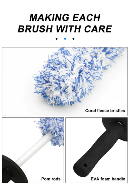 Alloy Wheel Detailing Brush Soft Bristle Cleaner US