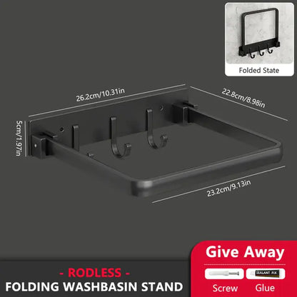 SpaceSaver Foldable Towel Rack