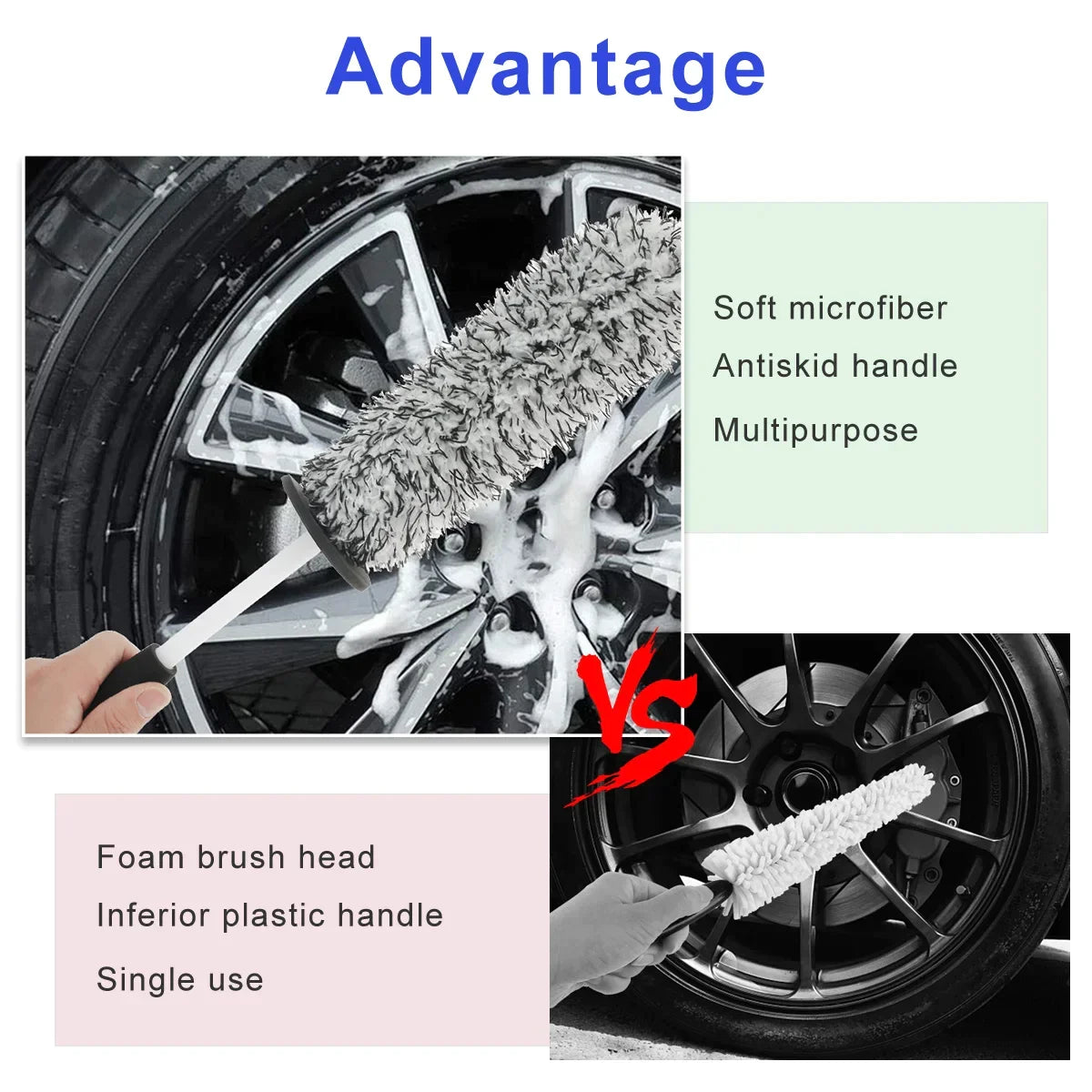 Alloy Wheel Detailing Brush Soft Bristle Cleaner US