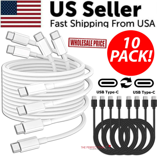 10 PACK For Samsung USB-C to USB-C Fast Charge Cable Charging Cord 3ft length