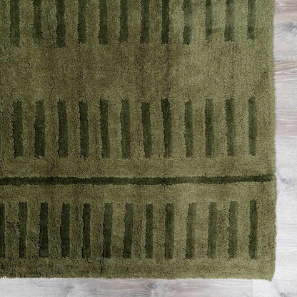 Washable Wool Rug - Green