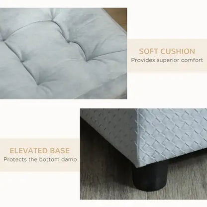 Luxury Small Dog Bed w/ Hidden Storage
