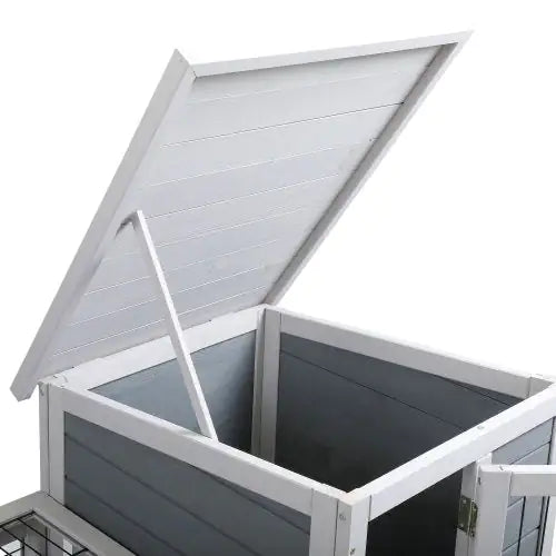 Cozy Wooden Rabbit Home with Ventilated Fence