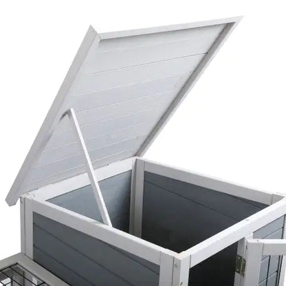 Cozy Wooden Rabbit Home with Ventilated Fence