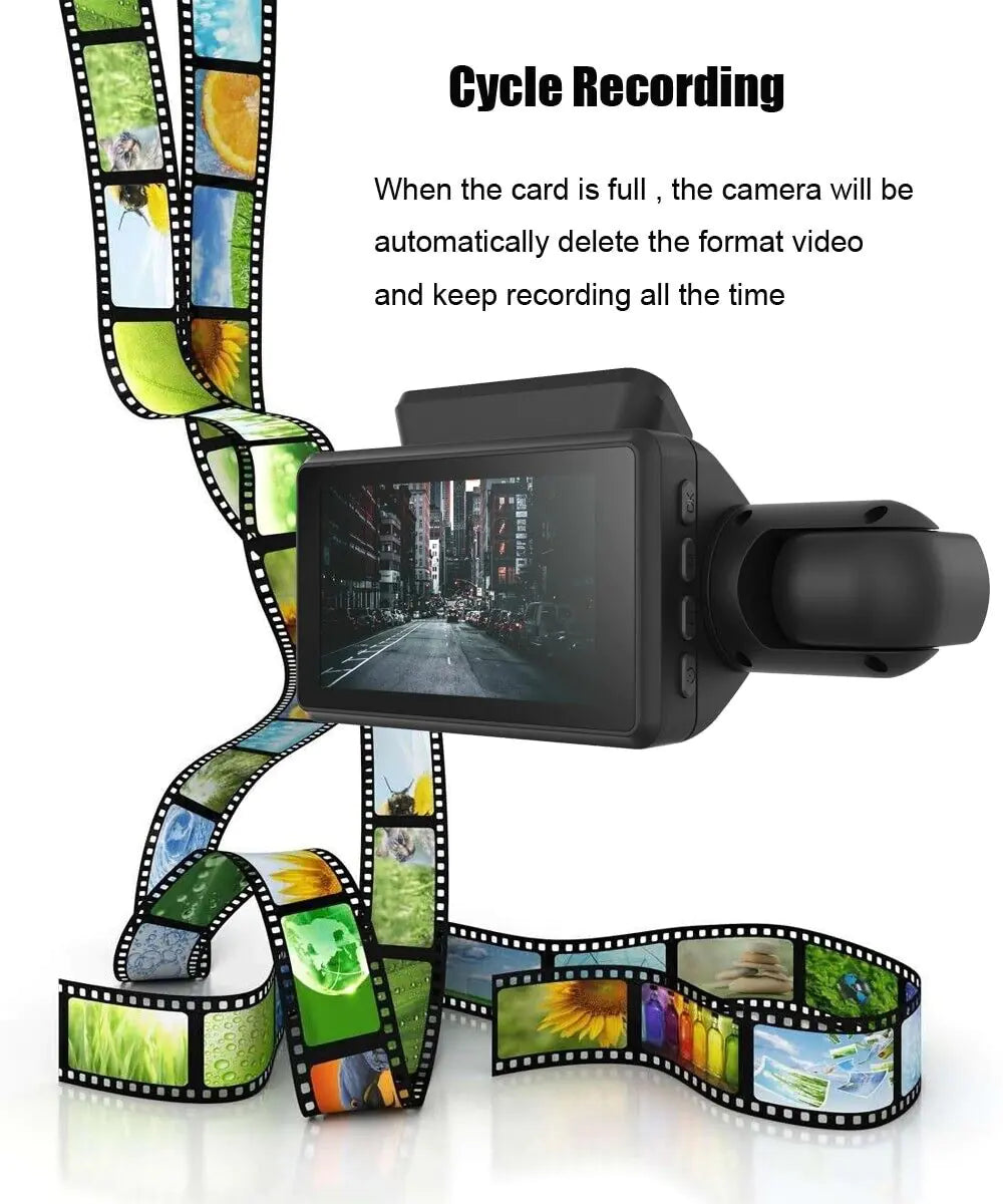 Advanced Dual-Lens 1080P Dashcam with G-Sensor and Night Vision