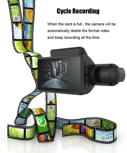 Advanced Dual-Lens 1080P Dashcam with G-Sensor and Night Vision