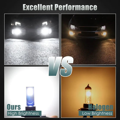 9005 + 9006 LED Headlights Kit Combo Bulbs 8000K High Low Beam Super White Bright