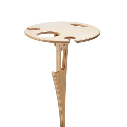 Portable Round Wine Lover's Table