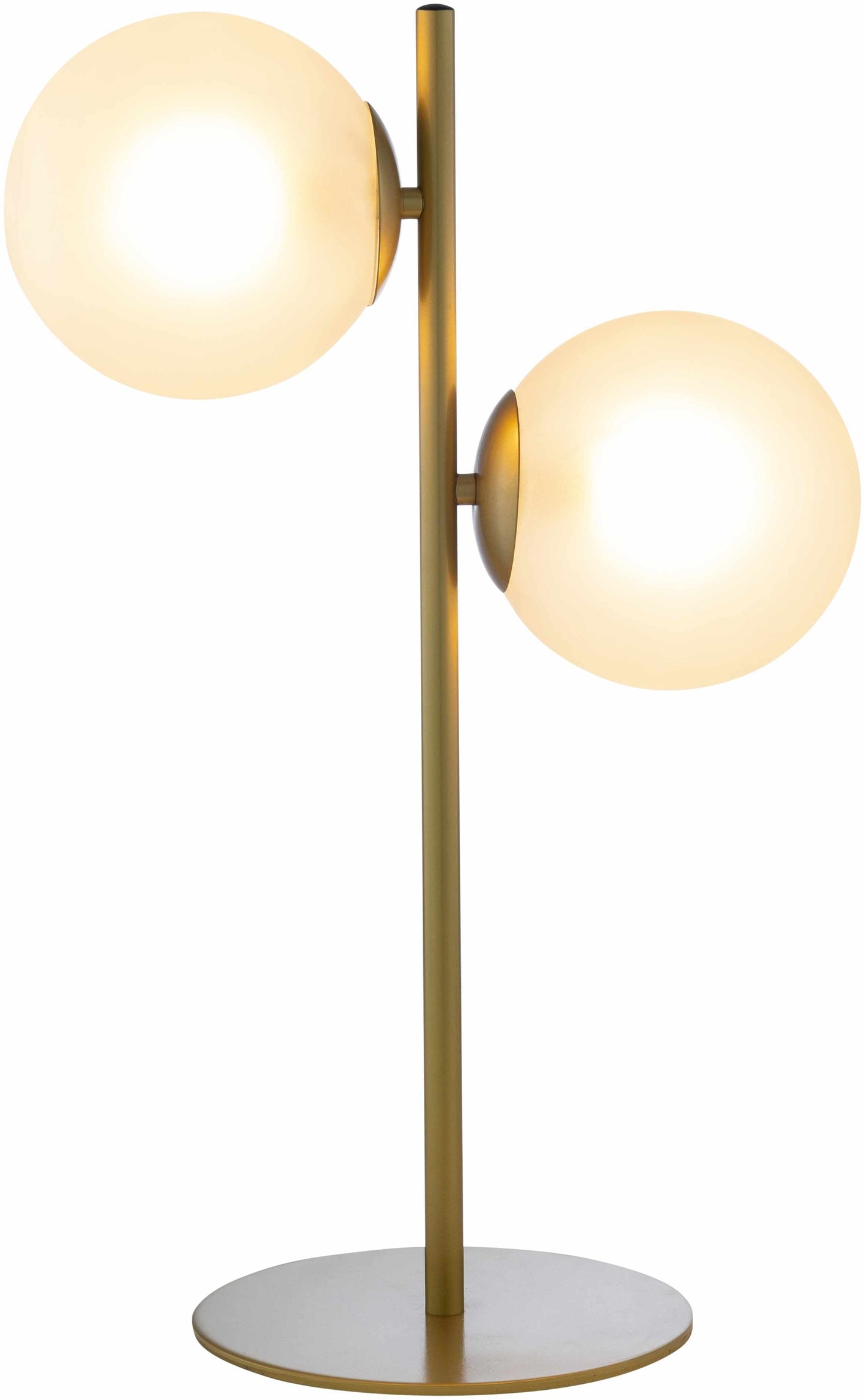 Mustard Modern Table Lamp with glass details for bedside or console tables