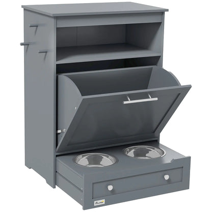 PawHut Deluxe Pet Station Feeder & Storage