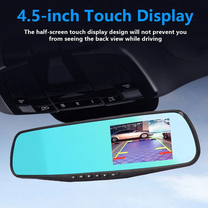 Optimax Pro 1080P HD Dual-Lens Car DVR Mirror Cam