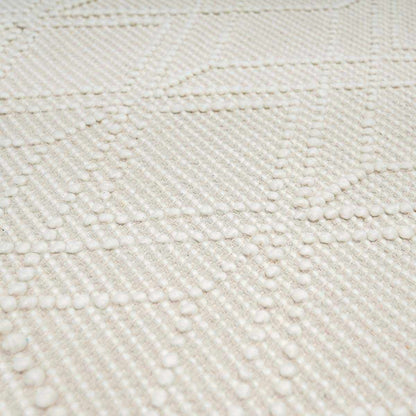 Ramsbury Beige Trellis Wool Rug
