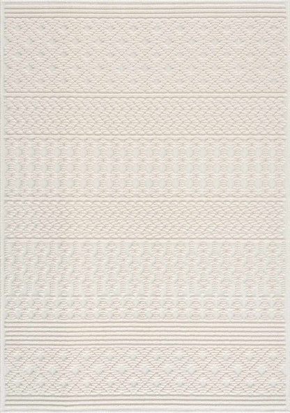 Drago White Washable Area Rug