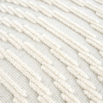 Deron White Washable 3D Rug